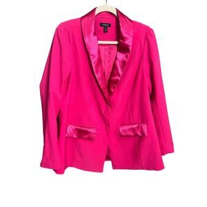 Torrid Pink Blazer Womens Size 0 Jacket Business Barbie Preppy Office